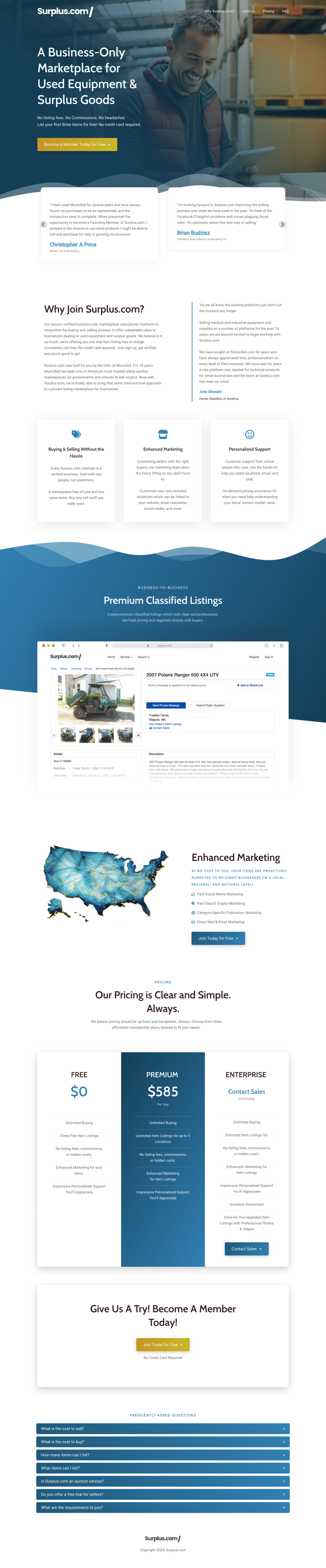 Conversion-Focused Landing Page for Surplus.com
