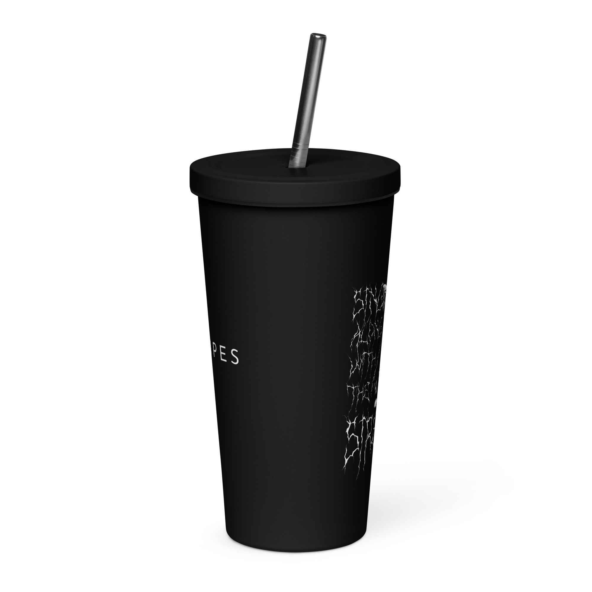 Ghostpipes X Tycho Creative /// Sirens Amgry Krimten Stainless Steel Insulated Tumbler with Straw - Image 4