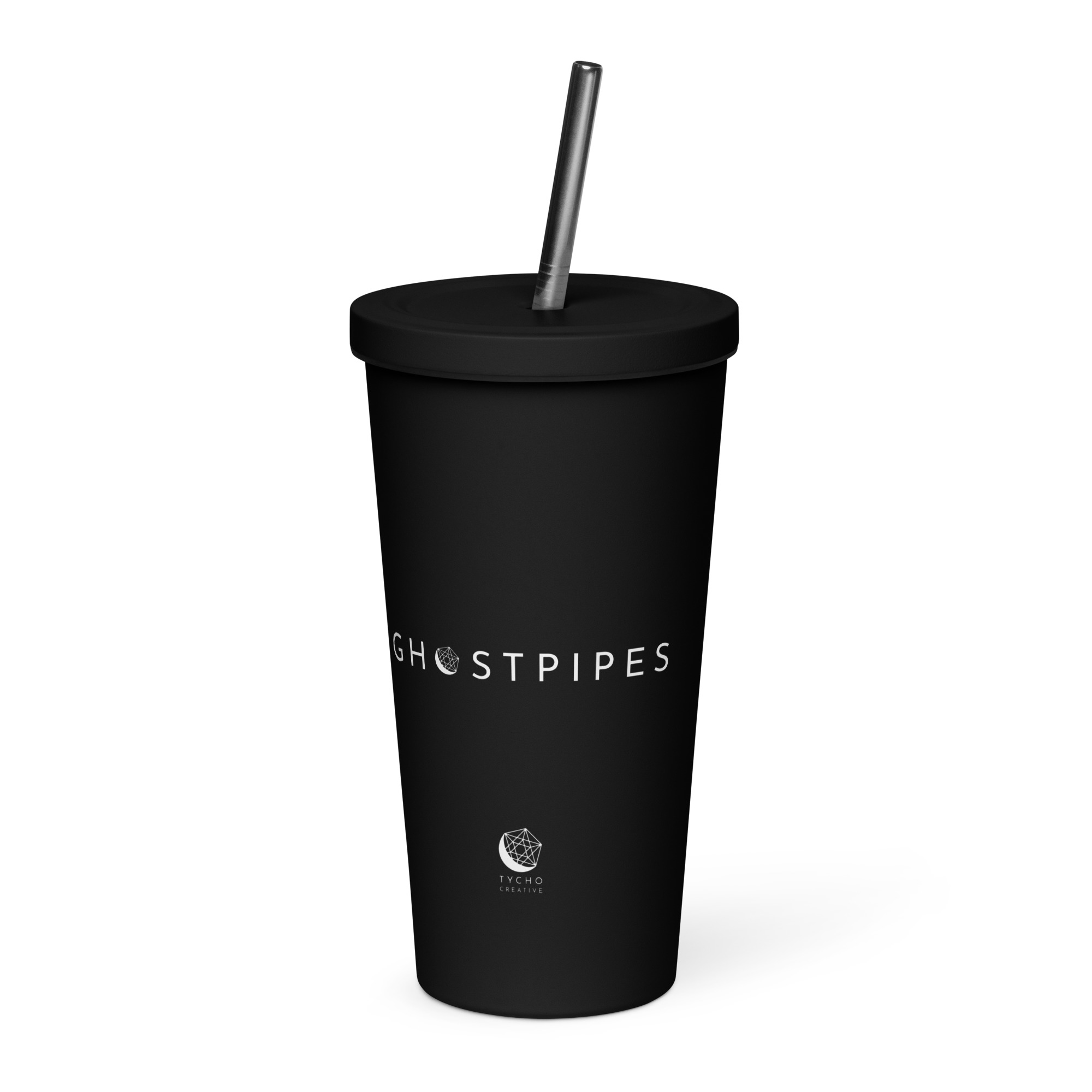 Ghostpipes X Tycho Creative /// Sirens Amgry Krimten Stainless Steel Insulated Tumbler with Straw - Image 2